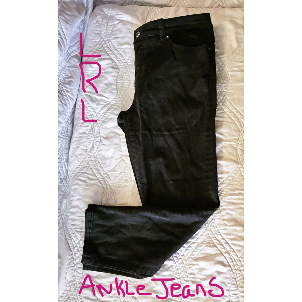 Lauren Ralph Lauren Skinny Capri Black Jeans Size 8 Mid Rise
